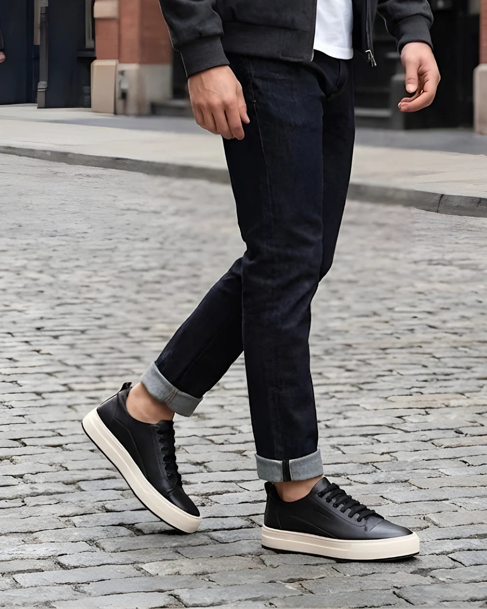 BASKET BOLT en Cuir, Noir