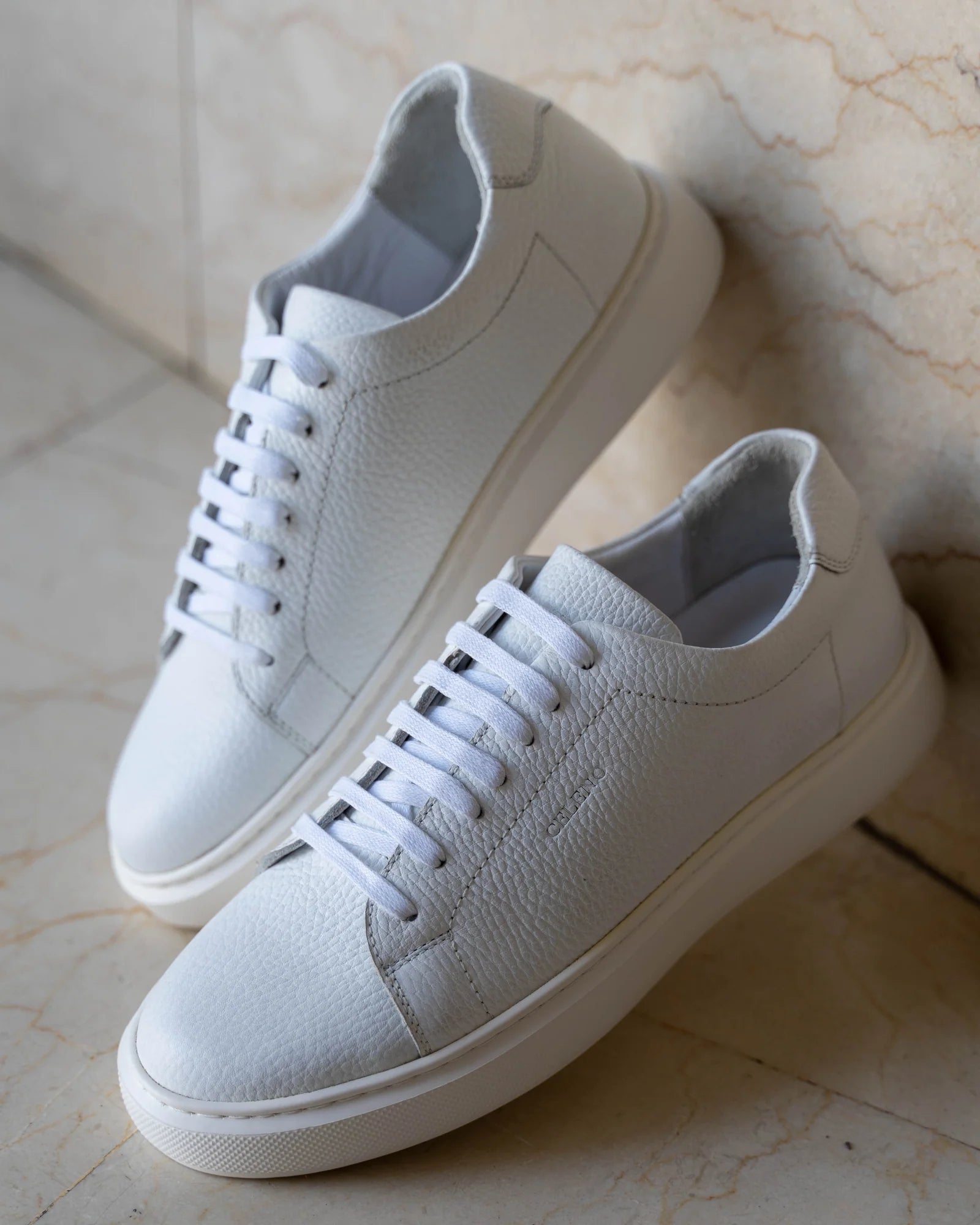 BASKET BLAZE En Cuir, Blanche